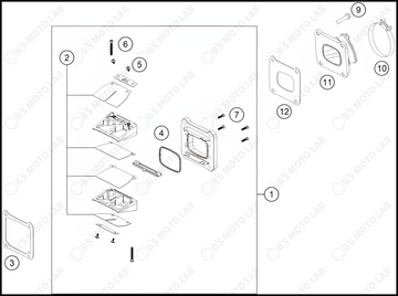 REED VALVE CASE, 2022 KTM 125-SX