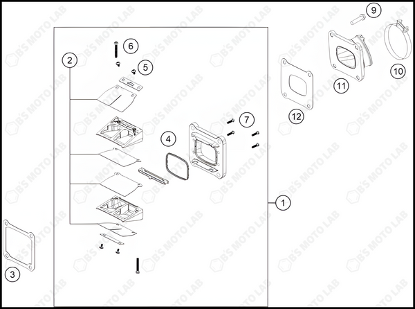 REED VALVE CASE, 2022 KTM 125-SX