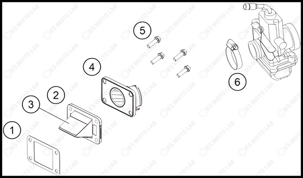 REED VALVE CASE, 2023 KTM 65-SX