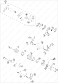 SHIFTING MECHANISM, 2025 KTM 250-SX-F