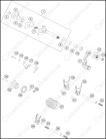 SHIFTING MECHANISM, 2023 KTM 85-SX-17-14