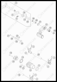 SHIFTING MECHANISM, 2022 KTM 300-XC