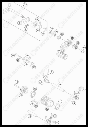 SHIFTING MECHANISM, 2022 KTM 300-XC