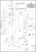 SHOCK ABSORBER DISASSEMBLED, 2023 KTM 65-SX