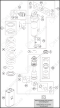 SHOCK ABSORBER DISASSEMBLED, 2025 KTM 65-SX