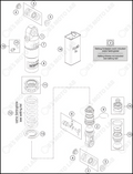 SHOCK ABSORBER DISASSEMBLED, 2022 KTM 50-SX-MINI