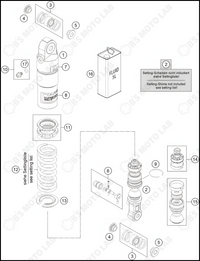 SHOCK ABSORBER DISASSEMBLED, 2022 KTM 50-SX-MINI