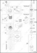 SHOCK ABSORBER DISASSEMBLED, 2022 KTM 250-SX-F