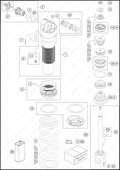 SHOCK ABSORBER DISASSEMBLED, 2025 KTM 150-SX