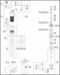 SHOCK ABSORBER DISASSEMBLED, 2025 KTM 85-SX-17-14