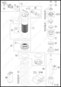 SHOCK ABSORBER DISASSEMBLED, 2025 KTM 250-SX