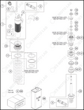 SHOCK ABSORBER DISASSEMBLED, 2023 KTM 85-SX-17-14