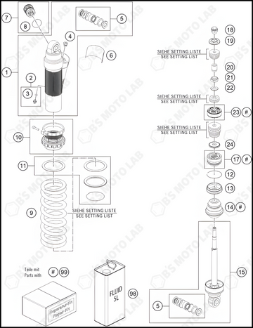 SHOCK ABSORBER DISASSEMBLED, 2023 KTM 85-SX-19-16