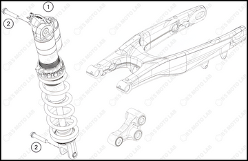 SHOCK ABSORBER, 2024 KTM 125-SX