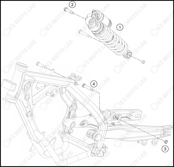 SHOCK ABSORBER, 2022 KTM 65-SX