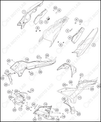 SIDE TRIM, 2023 KTM duke-390