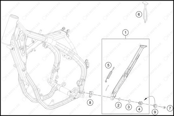 SIDE / CENTER STAND, 2025 KTM 300-XC-W