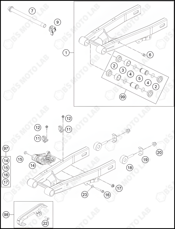 SWING ARM, 2023 KTM 50-SX-MINI