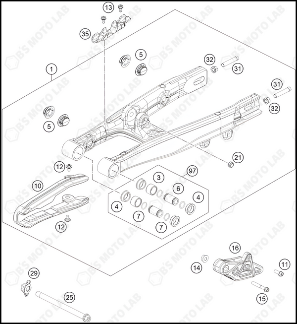 SWING ARM, 2023 KTM 50-SX-FACTORY-EDITION