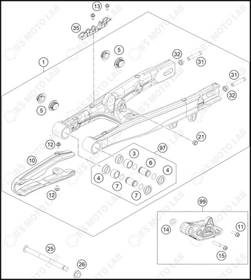 SWING ARM, 2025 KTM 50-SX