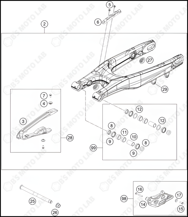 SWING ARM, 2022 KTM 350-SX-F