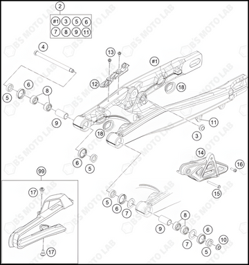 SWING ARM, 2023 KTM 85-SX-17-14