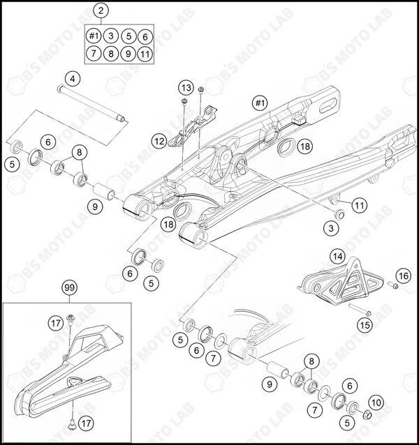 SWING ARM, 2022 KTM 85-SX-19-16