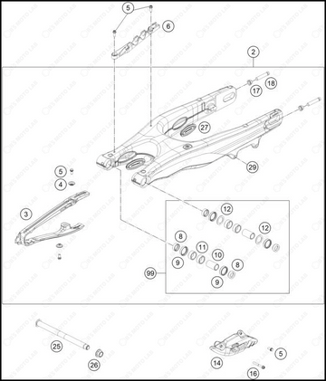 SWING ARM, 2025 KTM 250-SX-F