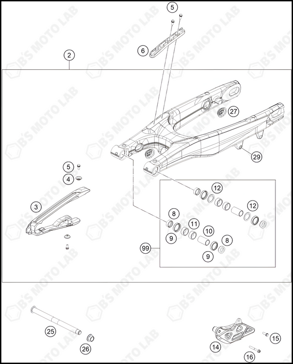 SWING ARM, 2023 KTM 450-SX-F