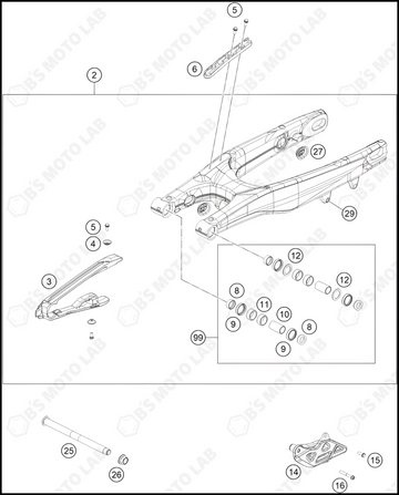 SWING ARM, 2024 KTM 450-SX-F