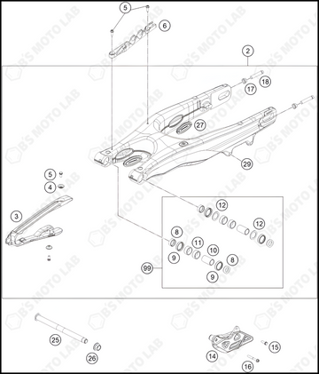 SWING ARM, 2024 KTM 125-SX