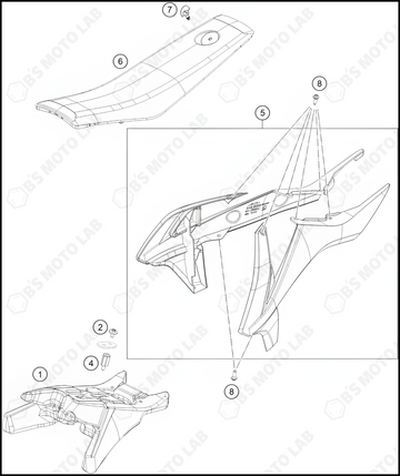 TANK, SEAT, 2024 KTM SX-E-3