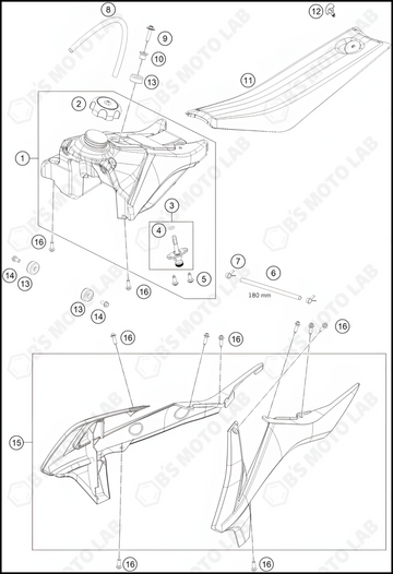 TANK, SEAT, 2023 KTM 50-SX-FACTORY-EDITION