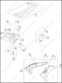 TANK, SEAT, 2024 KTM 50-SX