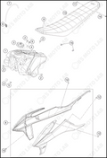TANK, SEAT, 2022 KTM 450-SX-F