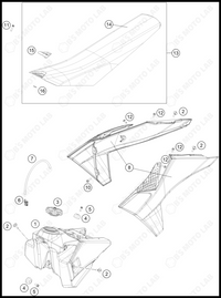 TANK, SEAT, 2025 KTM 250-SX