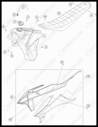 TANK, SEAT, 2022 KTM 300-XC