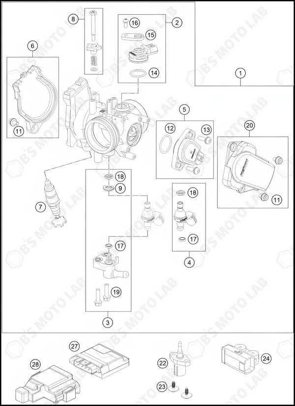 THROTTLE BODY, 2022 KTM 350-SX-F