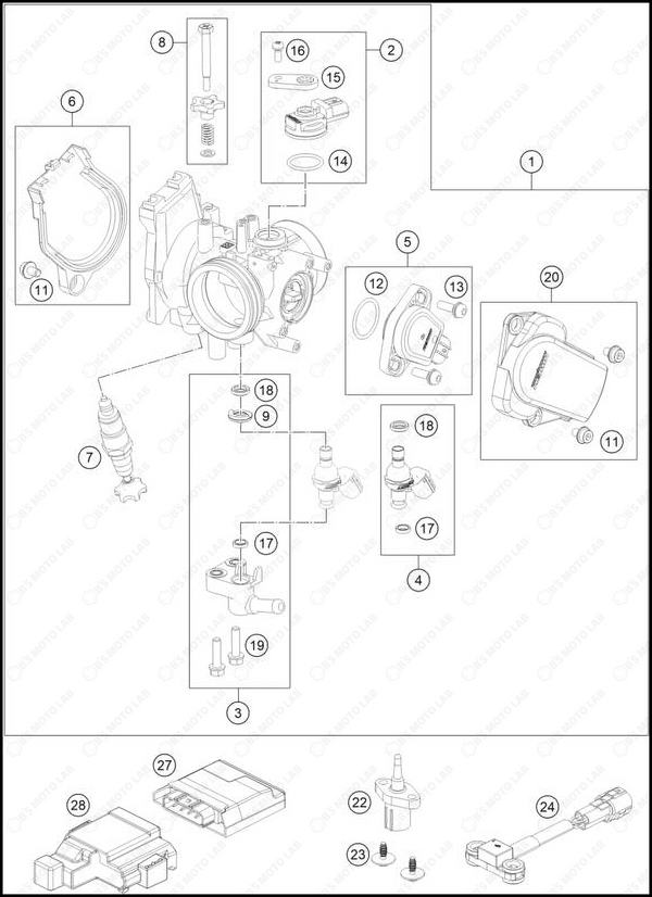 THROTTLE BODY, 2025 KTM 250-SX-F