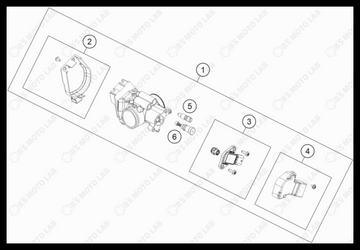 THROTTLE BODY, 2022 KTM 300-XC