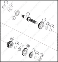 TRANSMISSION I - MAIN SHAFT, 2023 KTM RC-390