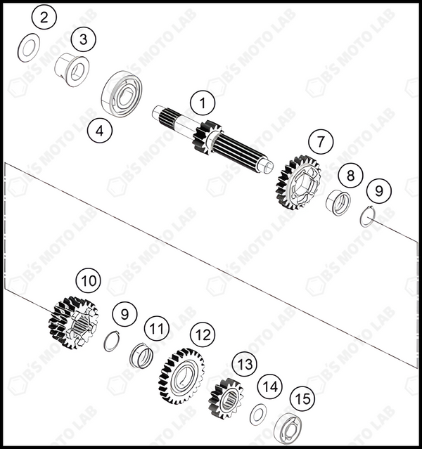 TRANSMISSION I - MAIN SHAFT, 2023 KTM RC-390