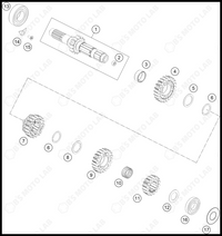 TRANSMISSION I - MAIN SHAFT, 2025 KTM 250-SX