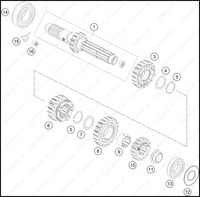 TRANSMISSION I - MAIN SHAFT, 2025 KTM 250-SX-F