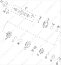 TRANSMISSION I - MAIN SHAFT, 2024 KTM 300-SX