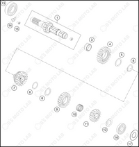 TRANSMISSION I - MAIN SHAFT, 2022 KTM 250-SX