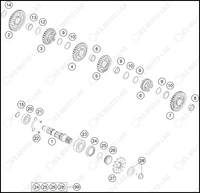 TRANSMISSION II - COUNTERSHAFT, 2022 KTM 450-SX-F