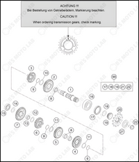 TRANSMISSION II - COUNTERSHAFT, 2023 KTM 125-SX