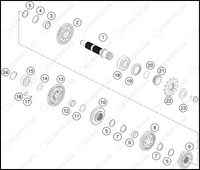 TRANSMISSION II - COUNTERSHAFT, 2022 KTM 250-SX-F