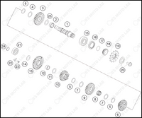 TRANSMISSION II - COUNTERSHAFT, 2023 KTM 350-SX-F